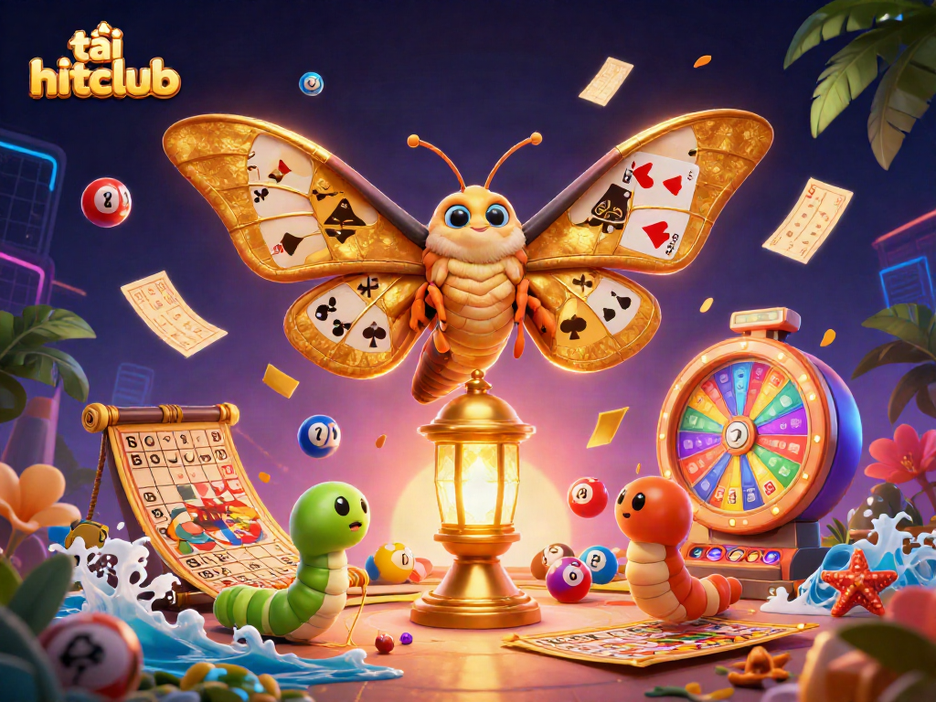 Engage in exciting gameplay with tải hitclub featuring a vibrant 3D casino scene filled with colorful games.