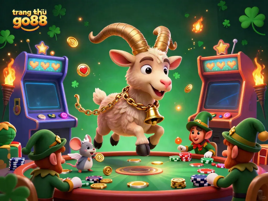 Experience the vibrant gambling theme at trang chủ go88 with characters in a thrilling casino scene.