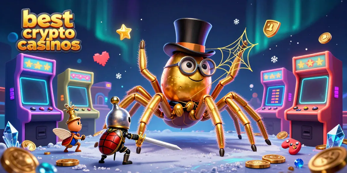 Engage with the best crypto casinos through vibrant digital artwork featuring animated characters in a casino setting.