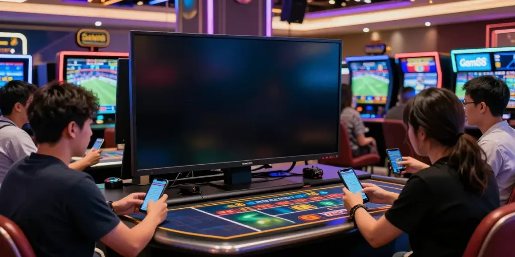 Exciting Gem88 online gaming scene showcasing diverse players engaged in sports betting.
