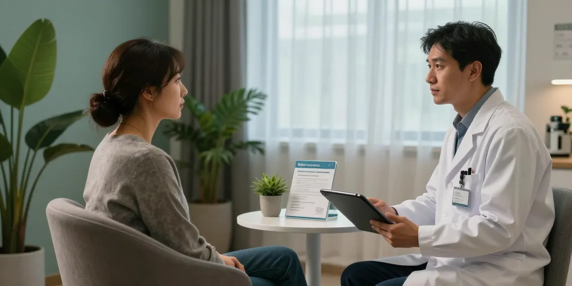 Consultation on ketamine buy options in a calming wellness clinic.