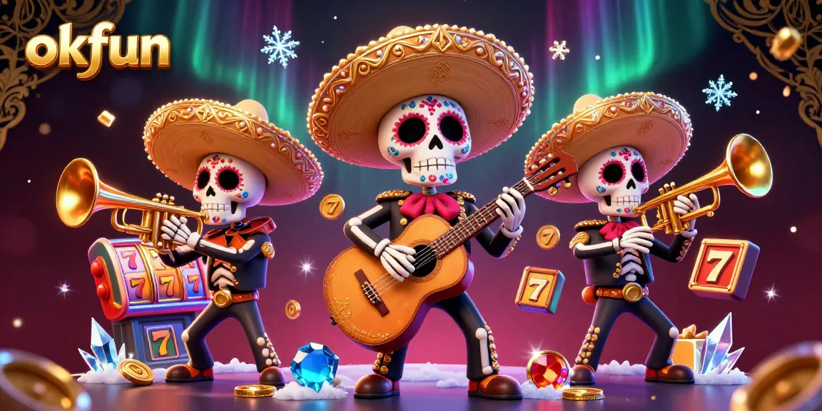 Engage with thrilling slot games at okfun with colorful 3D characters and vibrant casino elements.